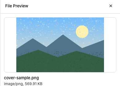 アップロードした画像のプレビュー。image/png、569.91KB